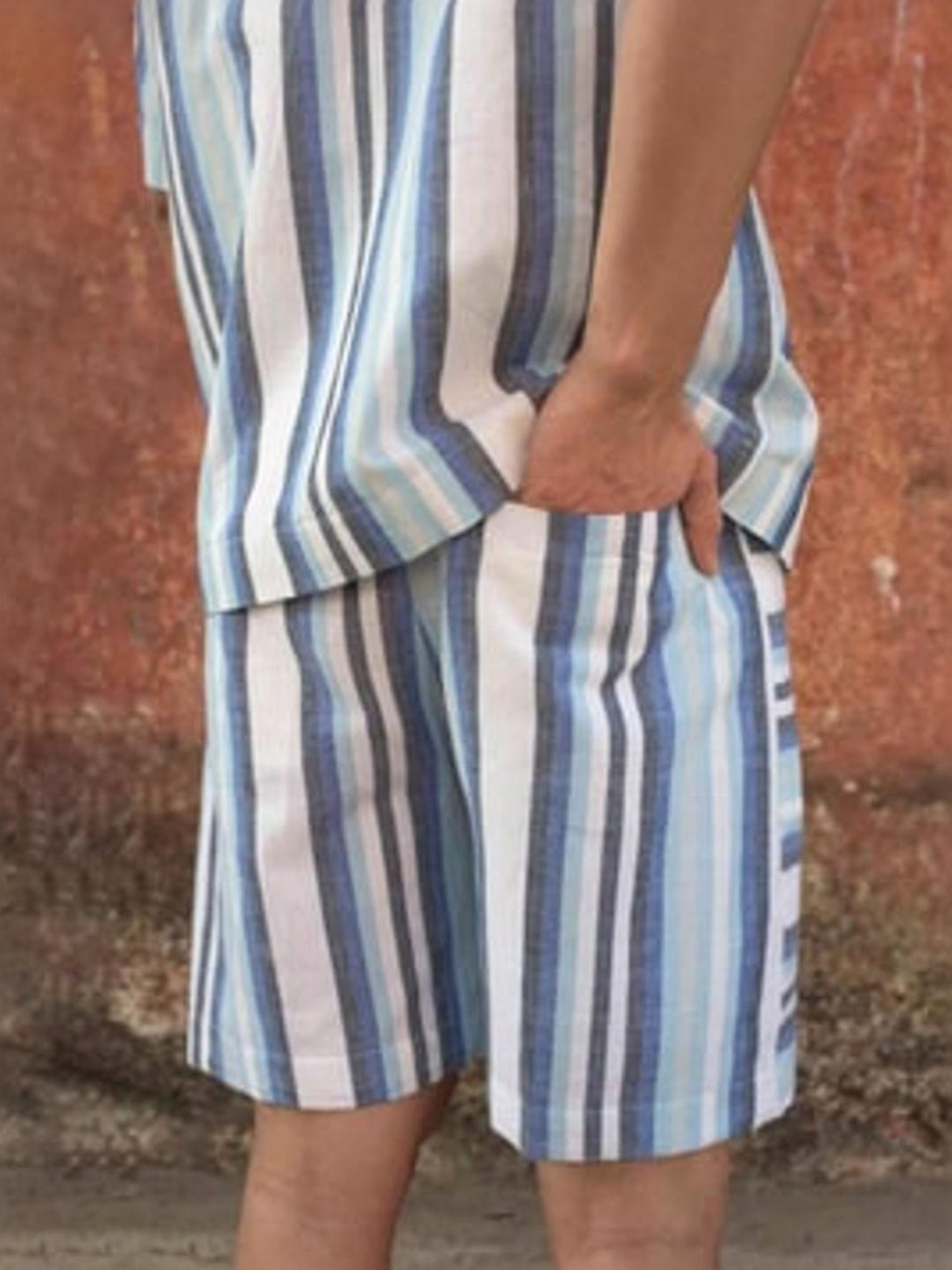 Anushe Pirani Multi Fika Double Knife Pleat Bermudas