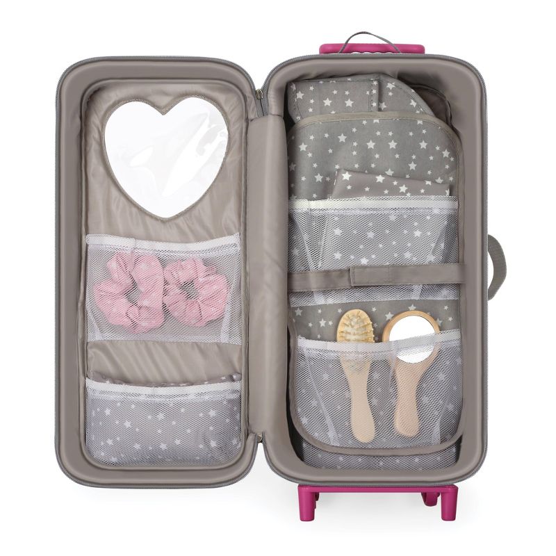 Travel and Tour Trolley Carrier with Bed for 18-in" Dolls - Gray/Stars
