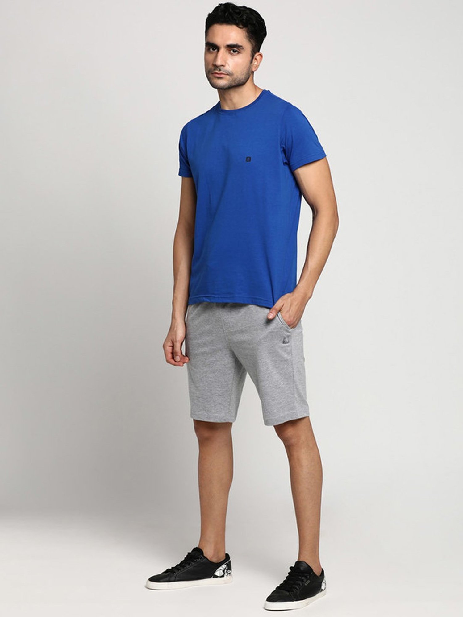 Turtle Grey Regular Fit Sports Shorts
