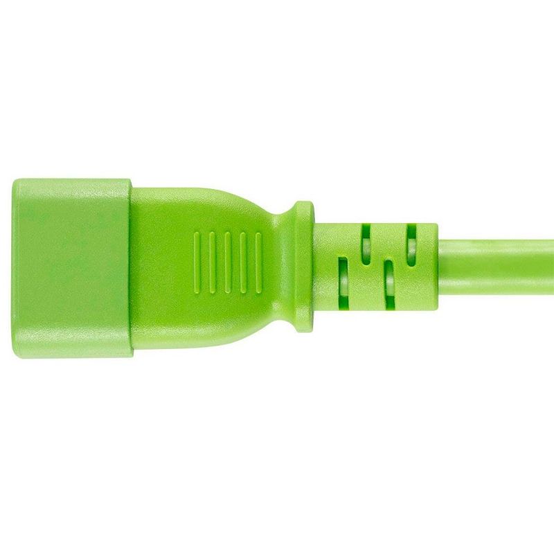 Monoprice Power Cord - 10 Feet - Green | IEC 60320 C14 to IEC 60320 C19, 14AWG, 15A/1875W, SJT, 100-250V, For Powering Computers, Monitors