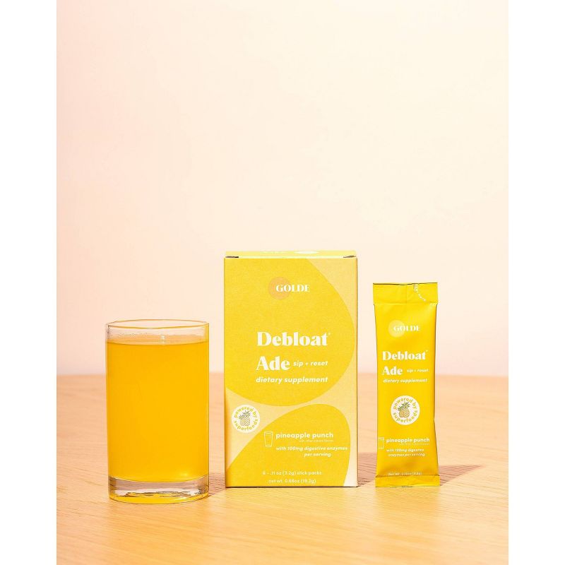 Golde Debloat Ade Pineapple Dietary Supplements - 6ct