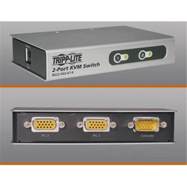 Tripplite B022-002-KT-R 2-Port Dsktp KVM Switch