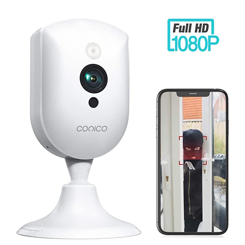 Wireless Security Camera  1080P Wireless Camera with Sound Motion Detection IR Night Vision Home Camera with 2 Way Audio 8X Zoom WiFi Camera Cloud Service Compatible with Alexa