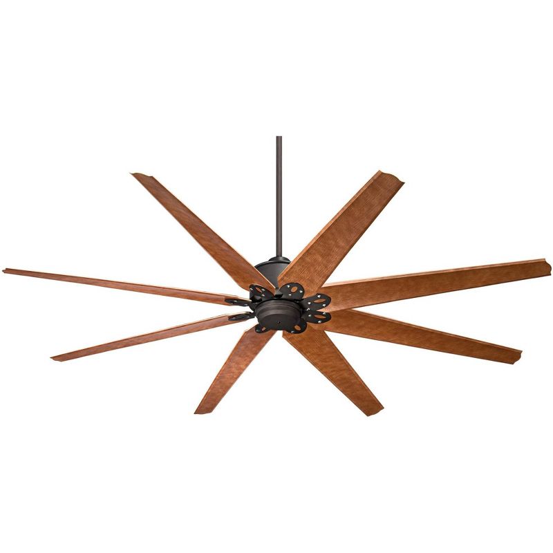 72" Casa Vieja Outdoor Ceiling Fan with Remote Control Large English Bronze Cherry Damp Rated for Patio Porch