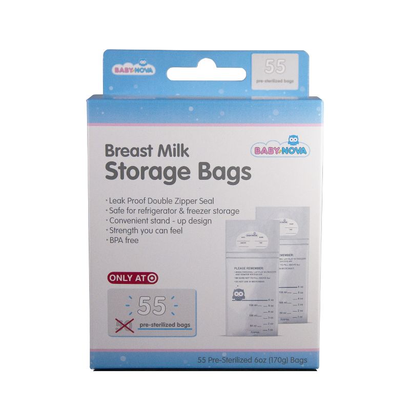 Baby Nova Breast Milk Storage Bags - 55ct