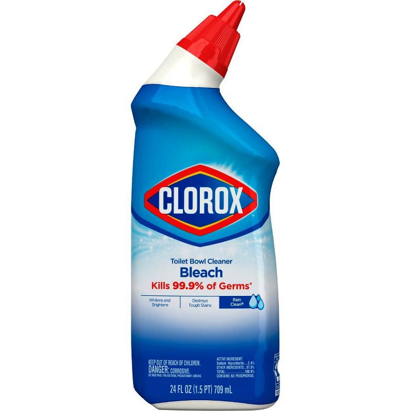 Clorox Toilet Bowl Cleaner with Bleach - Rain Clean - 24oz/2pk