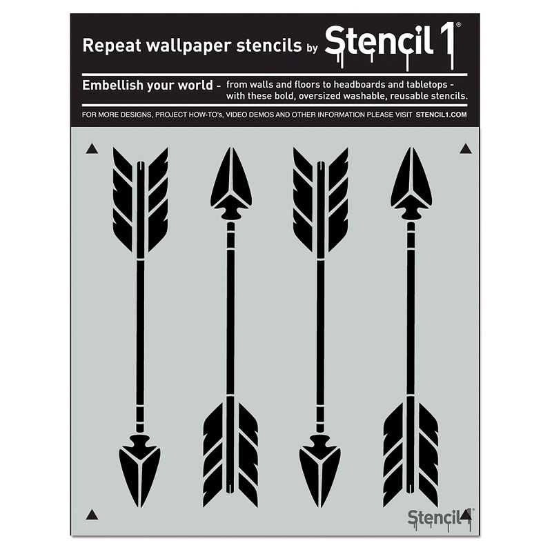 Stencil1 Arrows Repeating - Wall Stencil 11" x 11"
