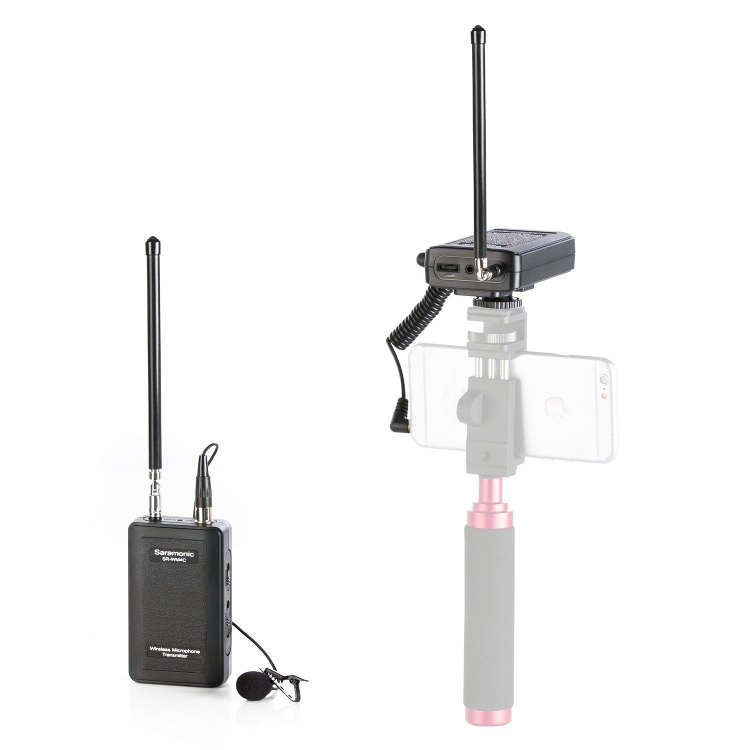 Wireless Lavalier Microphone fo iPhone 11 X 8 8 Plus 7 7 Plus 6 6s, Saramonic Lapel Mic System for iOS Smartphone iPad DSLR Cameras Camcorder Canon 6D Nikon Sony DV Recoder YouTube Vlog