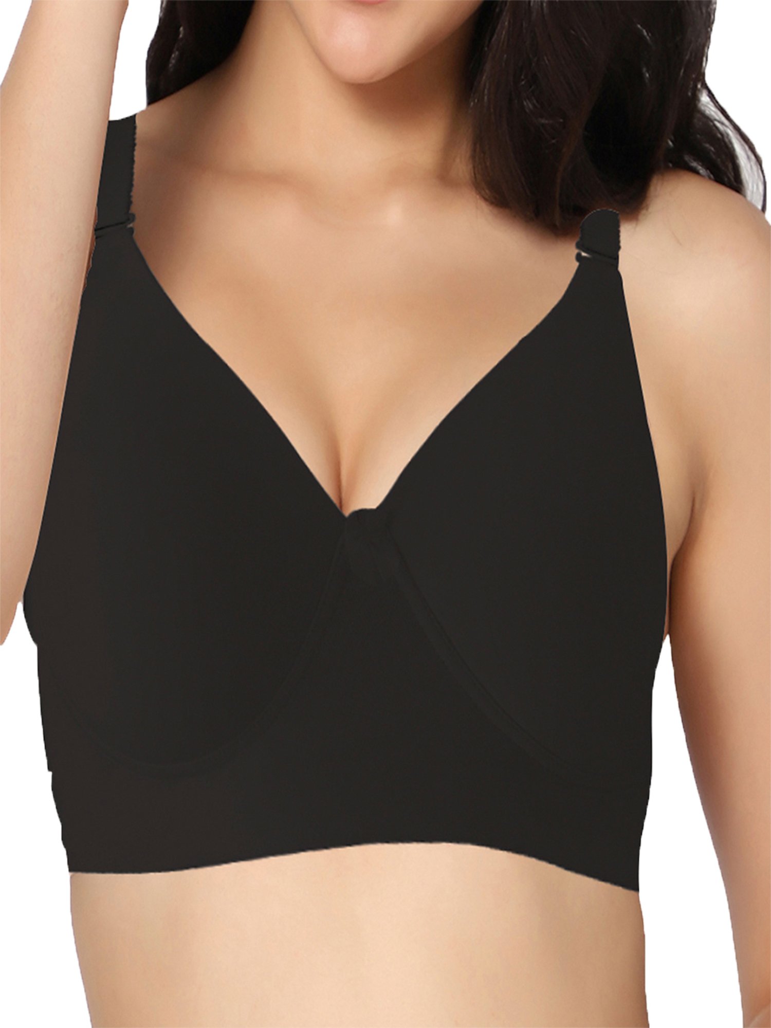 IN CARE Black Non-Wired Full Coverage Push-Up Bra