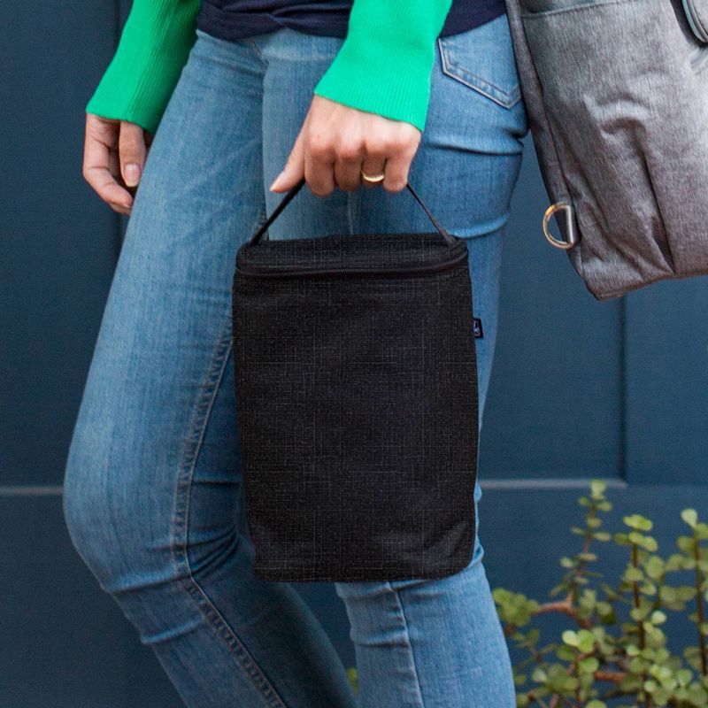 J.L. Childress Two Cool Double Bottle Bag Black Crosshatch 24qt