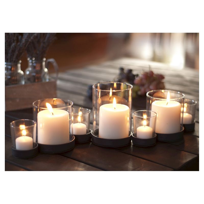 19.5" x 5.2" 7 Pillar/Votive Candle Holder Black - Danya B
