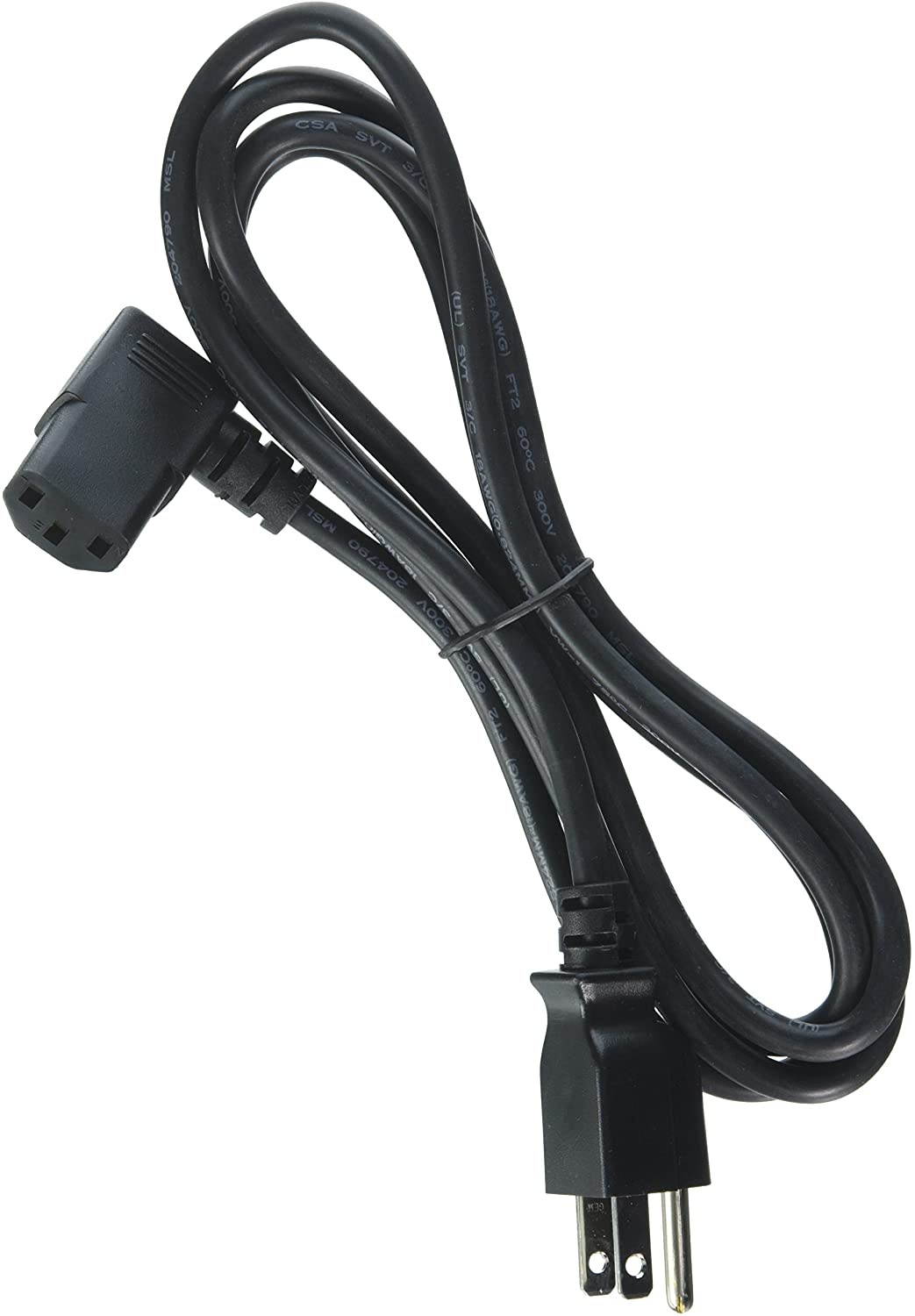 CablesOnline 3ft Right-Angle AC Power Cord Cable with 3-Conductor PC Power Connector (PC-303R)