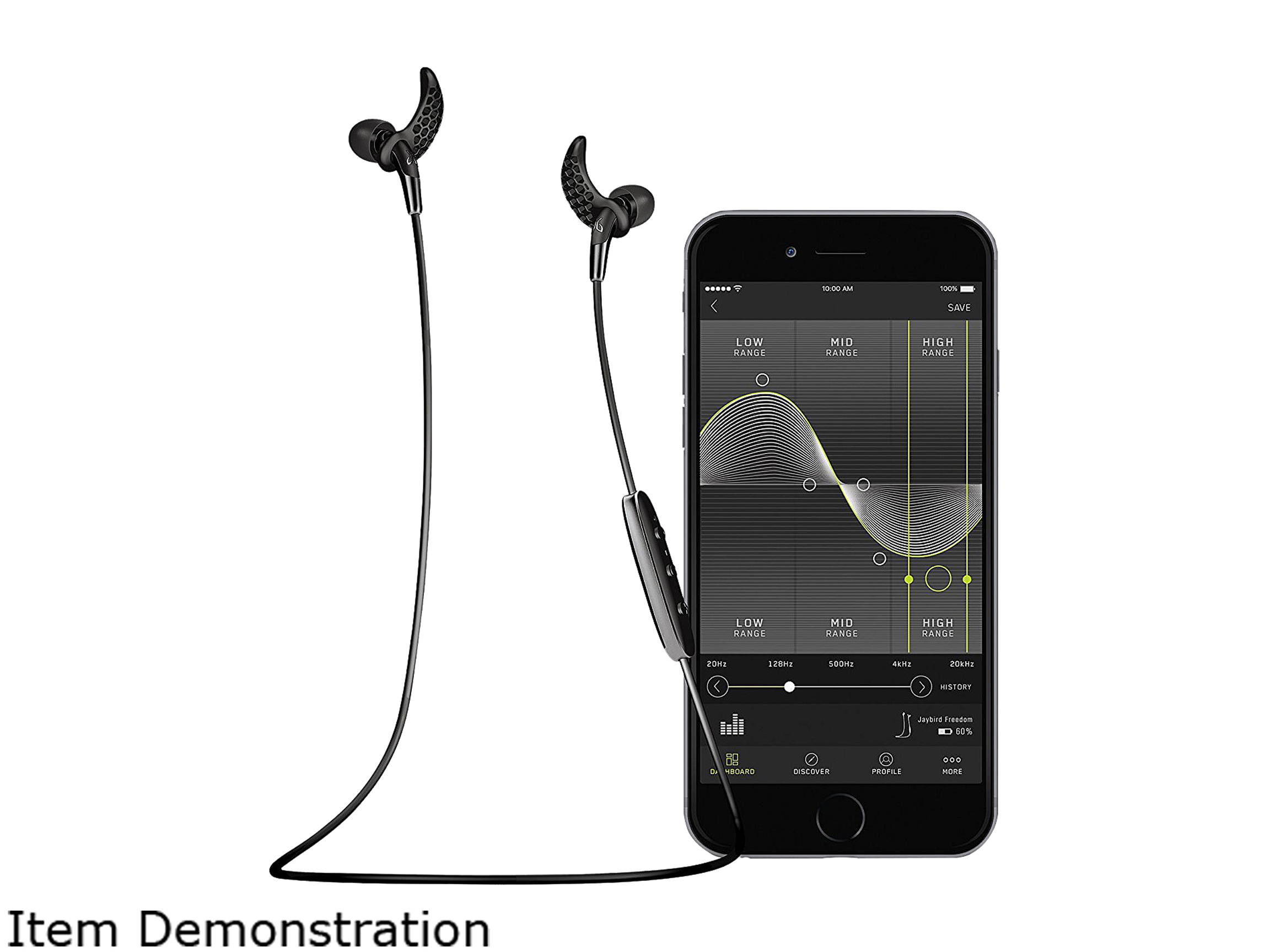 JayBird FREEDOM In-Ear Wireless Bluetooth Headphones, Carbon, F5-S-B