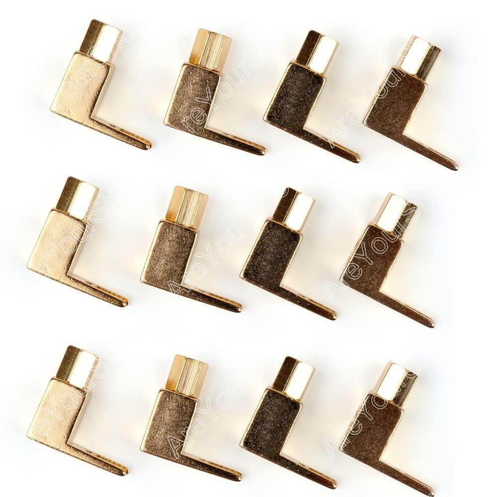 High Quality 12 Pcs Brass Speaker Fork Terminal Spade For 4mm Banana Plug Adapter