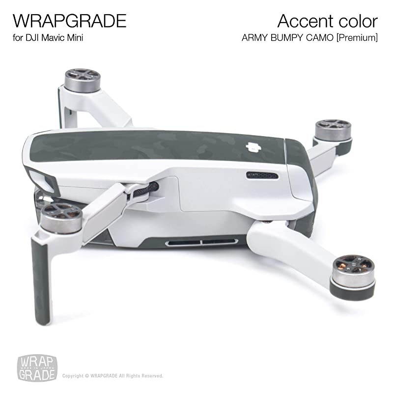 Skin Compatible with DJI Mavic Mini | Accent Color Army Bumpy CAMO