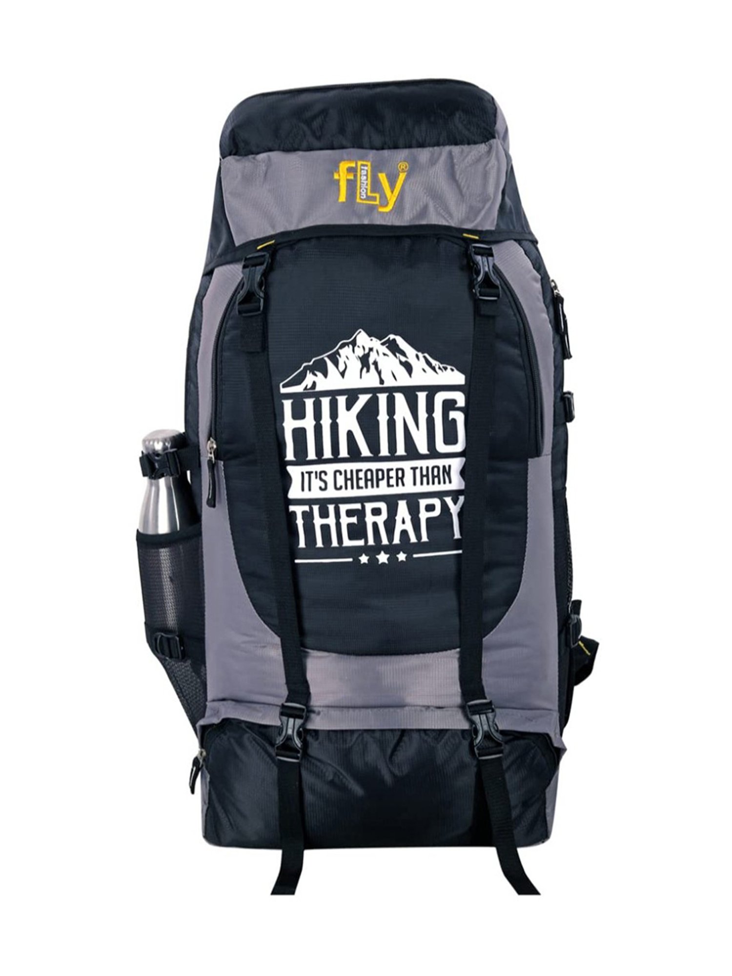 Leather World Grey Printed Large Ruksack - 37 Ltrs