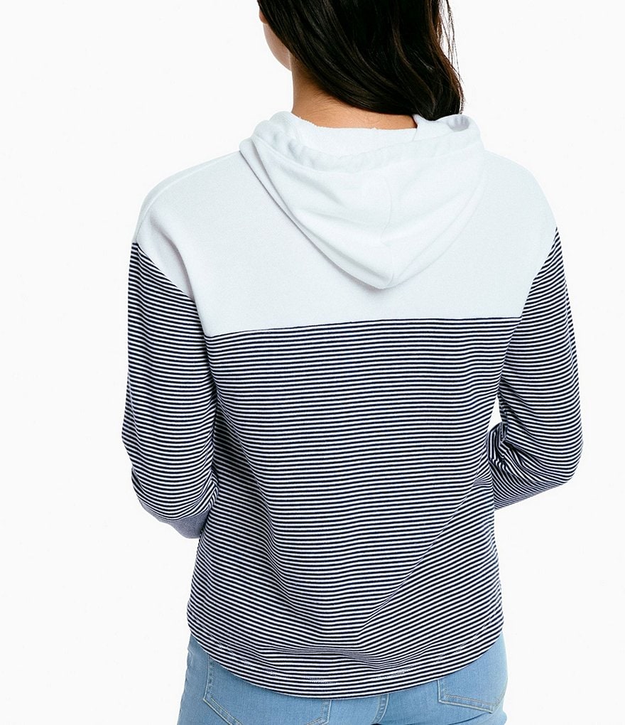 Splendid Knit Zip Up Drawstring Hoodie