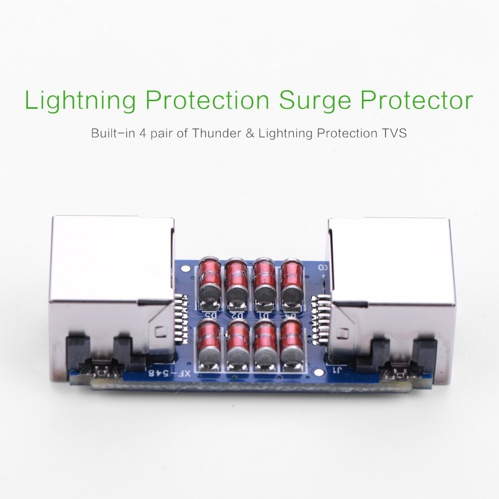 Ugreen RJ45 Coupler Cat7/Cat6/Cat5e Ethernet Cable Extender Adapter Female to Female with Thunder & Lightning Protection(white)20391