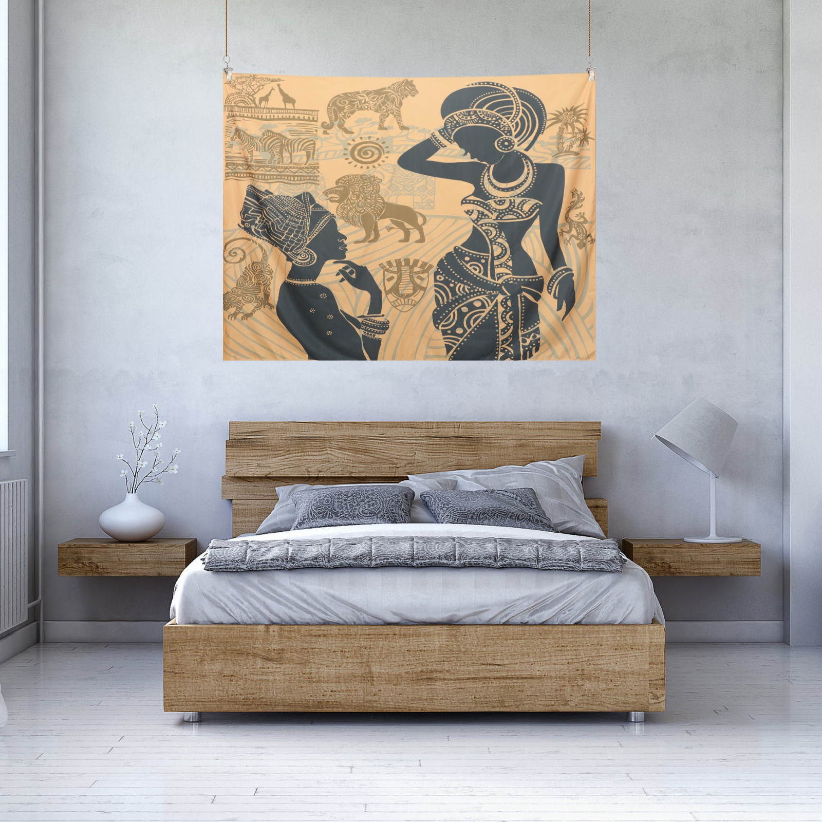 1pc Wall Hanging Tapestry Wall Art Decoration African Women Background Cloth