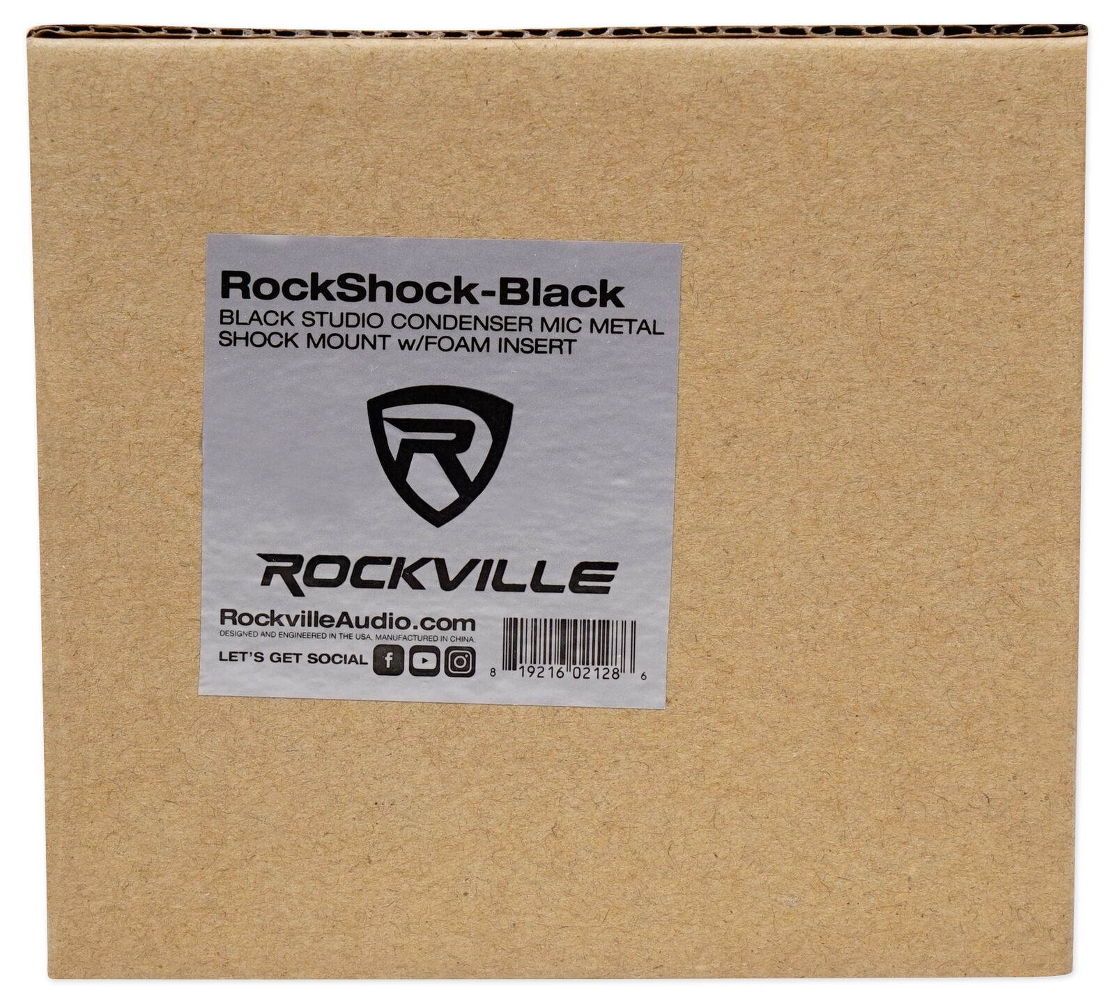 RockShock Black Studio Condenser Microphone Metal Shock Mount w/Foam
