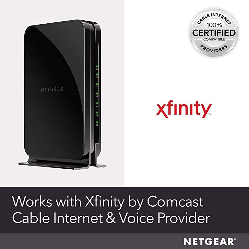 Cable Modem with Voice CM500V - For Xfinity by Comcast Internet & Voice | Supports Cable Plans Up to 300 Mbps | 2 Phone lines | DOCSIS 3.0 (Renewed)