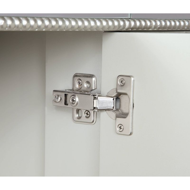 Bordeaux 4 Door Media Credenza Mirrored - Treasure Trove Accents