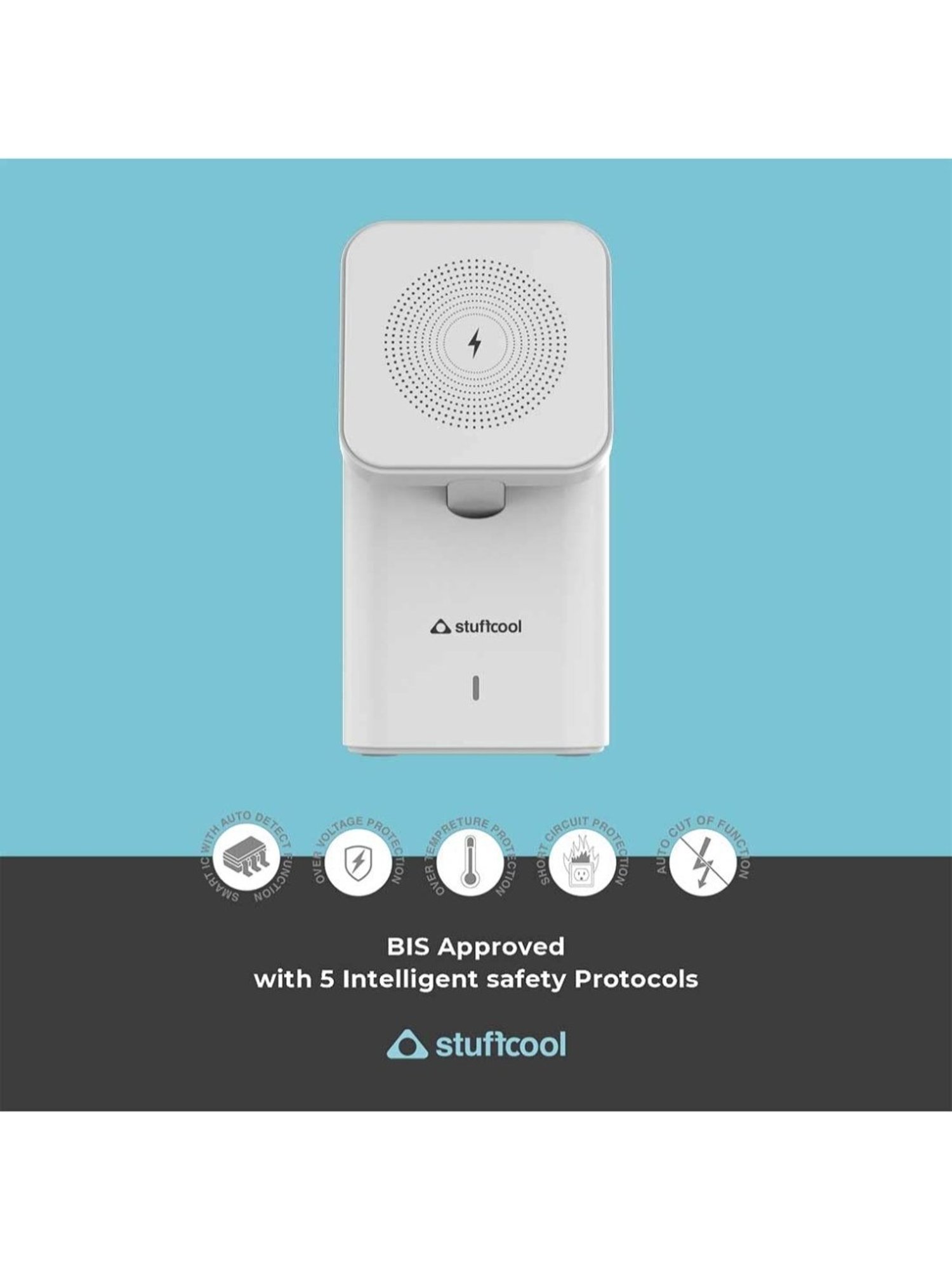 Stuffcool Magic 2 in 1 Magnetic Wireless Charging Station with 30W Dual Port PD PPS Output (White)