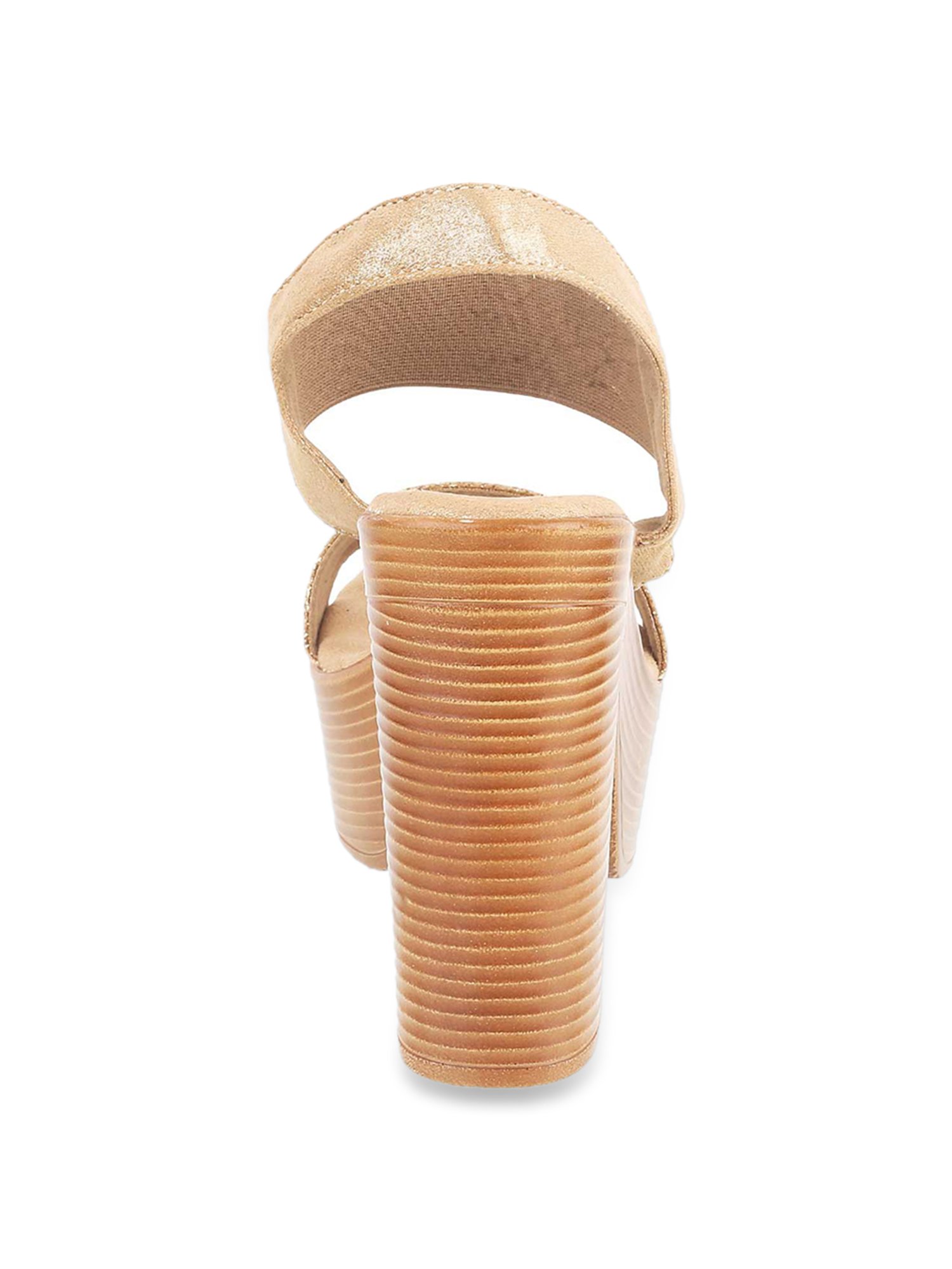 Mochi Women's Golden Ankle Strap Sandals