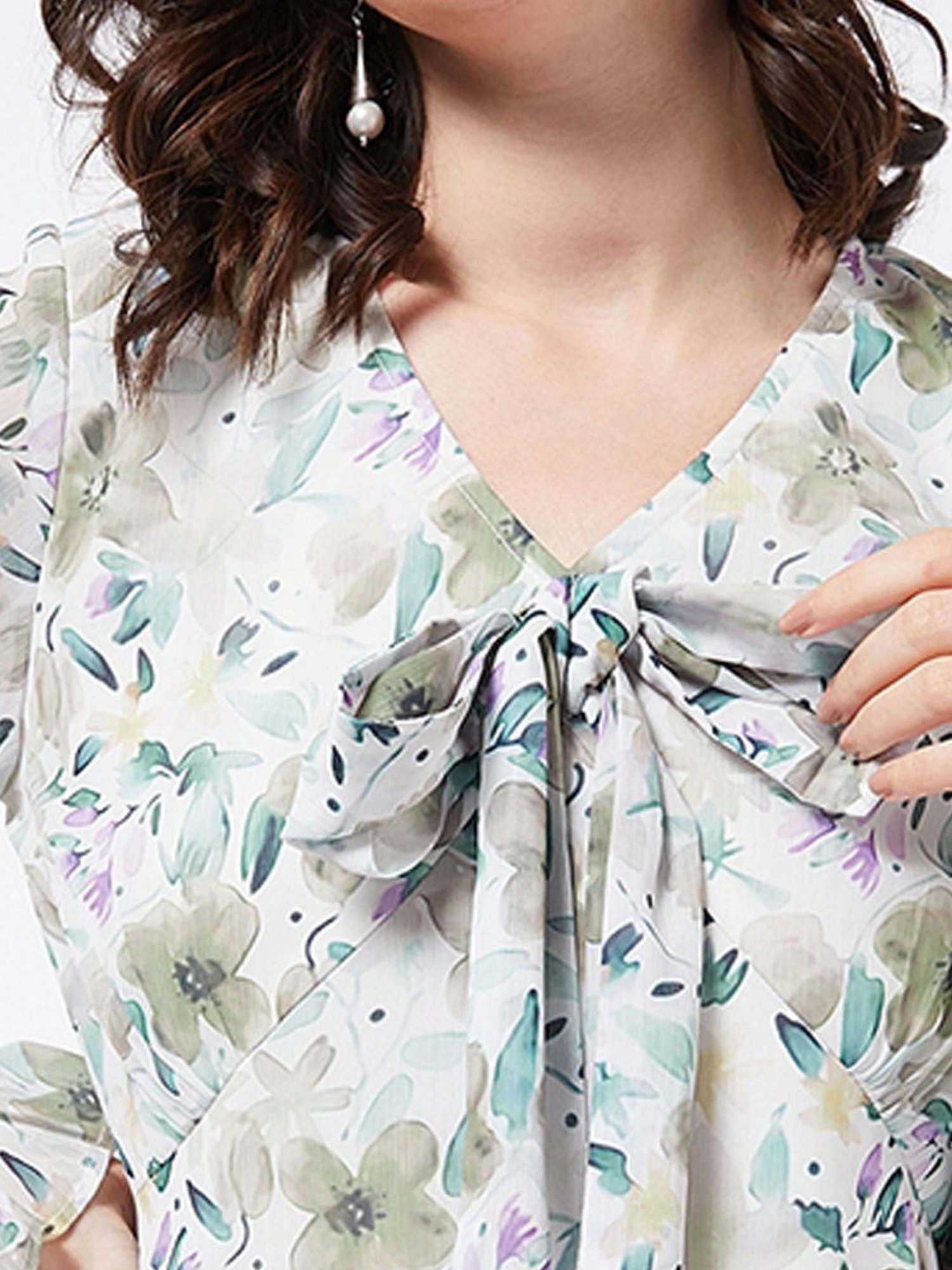 Magre Multicolor Floral A Line Dress