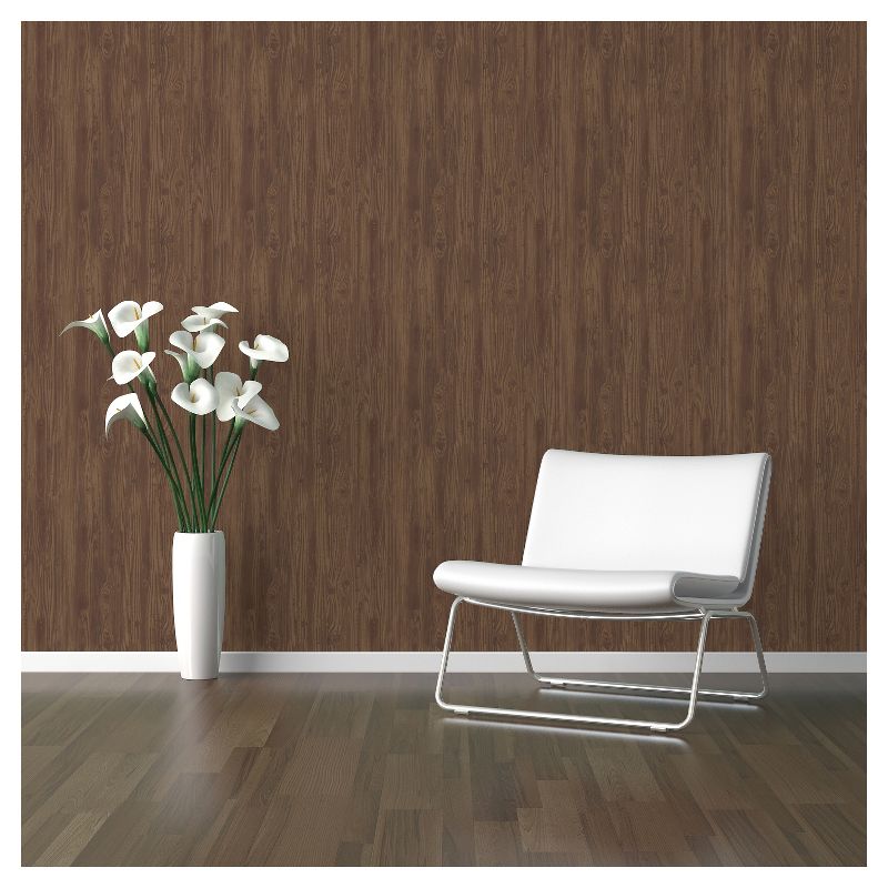 Devine Color Textured Driftwood Peel & Stick Wallpaper Cocoa
