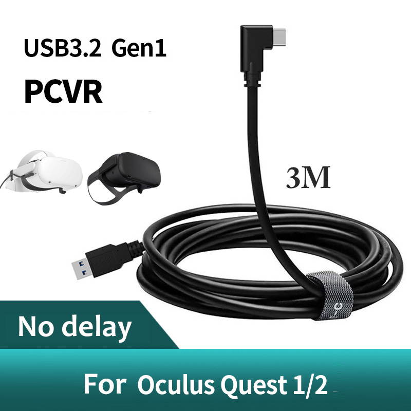 Link Cable Compatible for Oculus Quest 2, Fast Charging & PC Data Transfer USB C 3.2 Gen1 Cable for VR Headset and Gaming PC 10FT(3M)