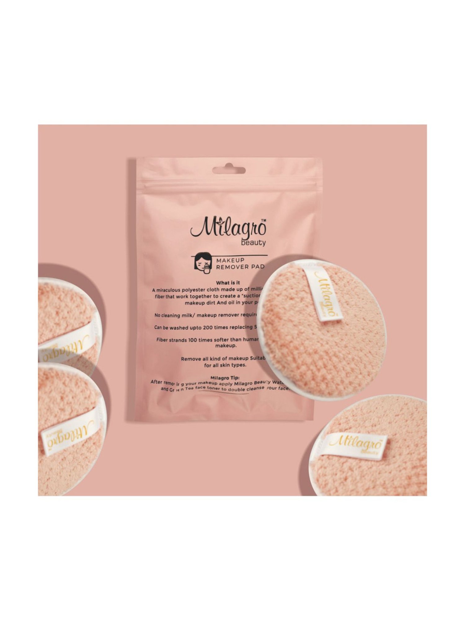 Milagro Beauty Makeup Remover Pad PRO - 1 Pc
