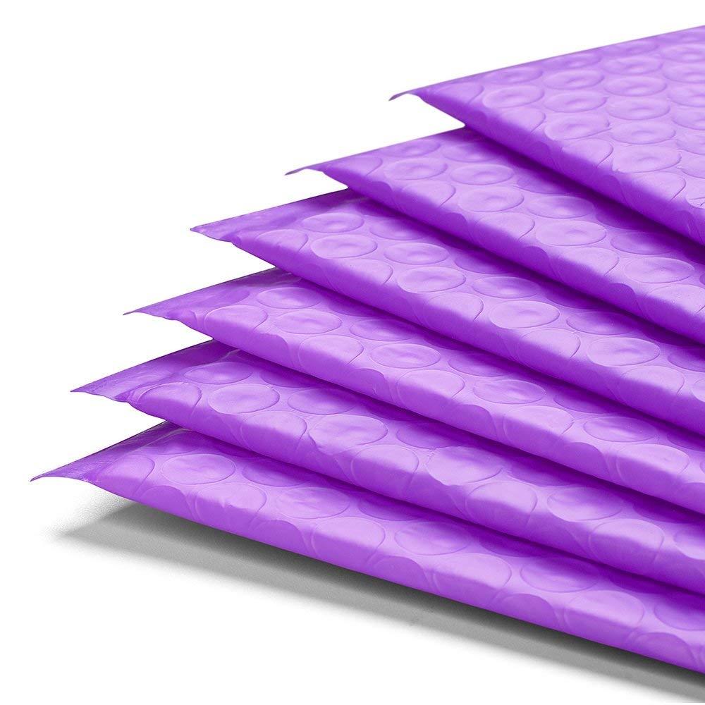 Metronic Poly Bubble Mailers #2 8.5x12 Inch Padded Envelopes Self Seal Shipping Envelopes Pack of 25 Purple