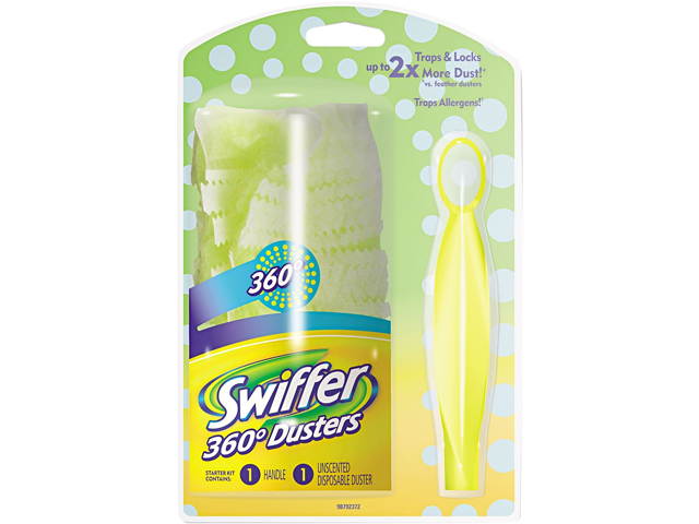 P & G 84999572 Swiffer 360&deg; Starter Kit, 1 Handle and 1 Disposable Dusters/Box