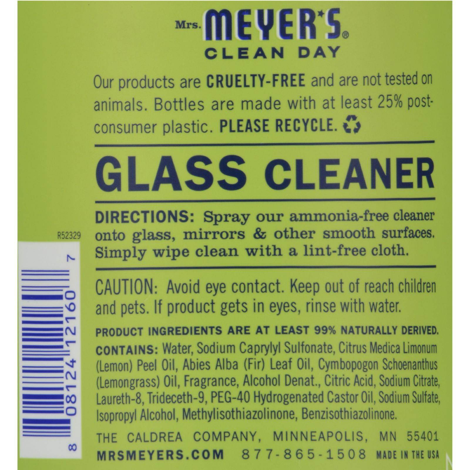 Mrs. Meyer's Glass Cleaner Lemon Verbena 24 oz