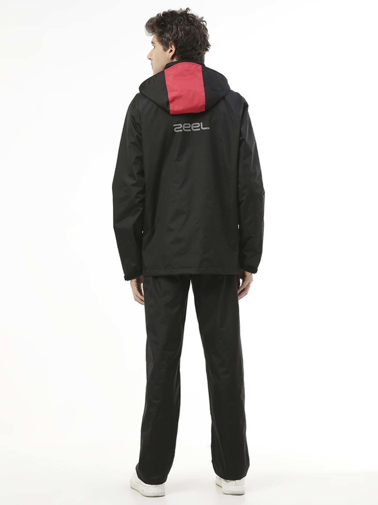 Wildcraft Red & Maroon Regular Fit Colour Block Rainwear Jacket