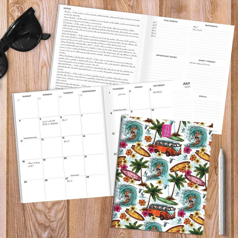 2021-22 Academic Planner 8"x6.5" Aloha Monthly - The Time Factory