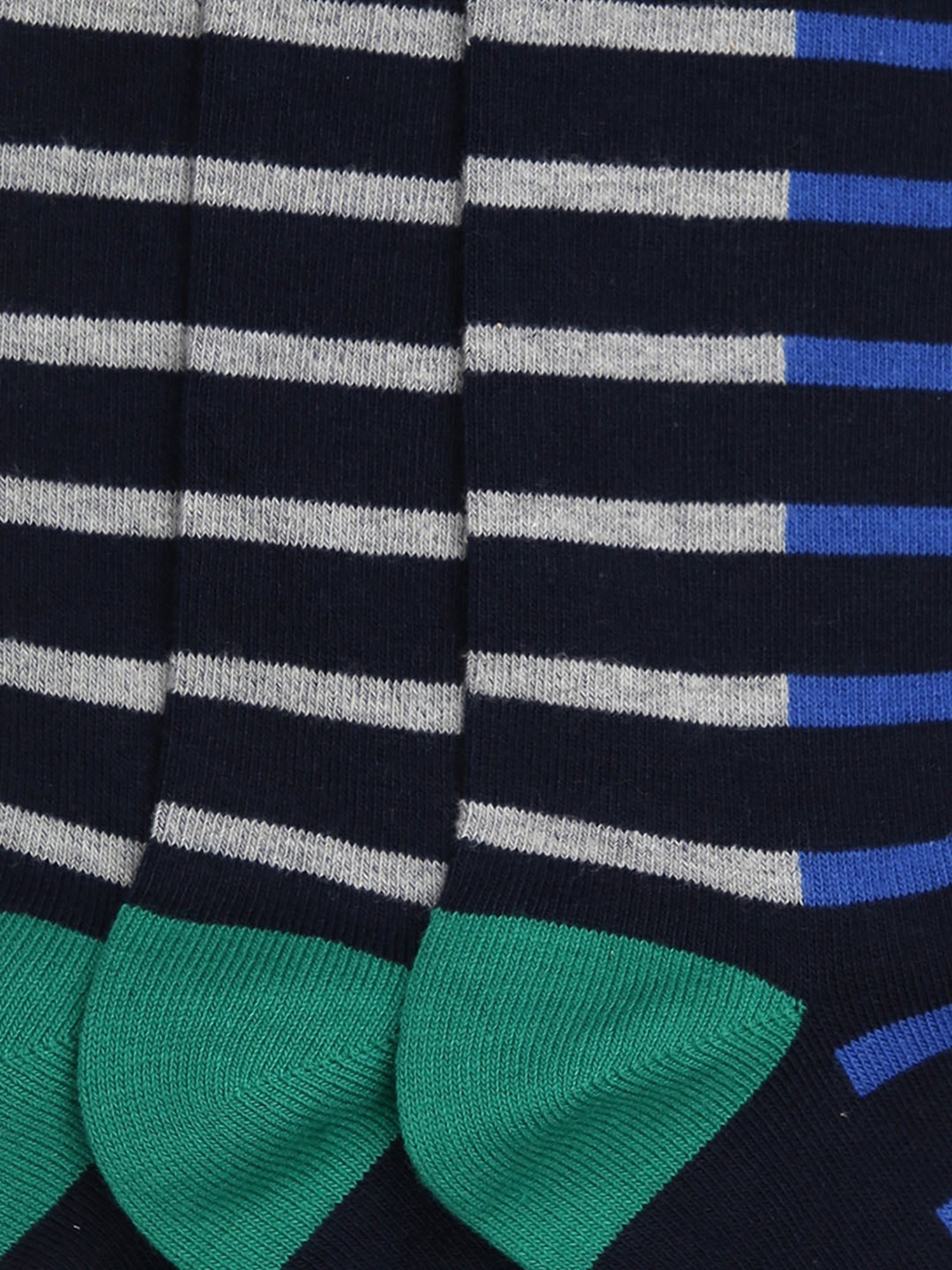 Sokker Multicolor Cotton Striped Socks - Set of 2