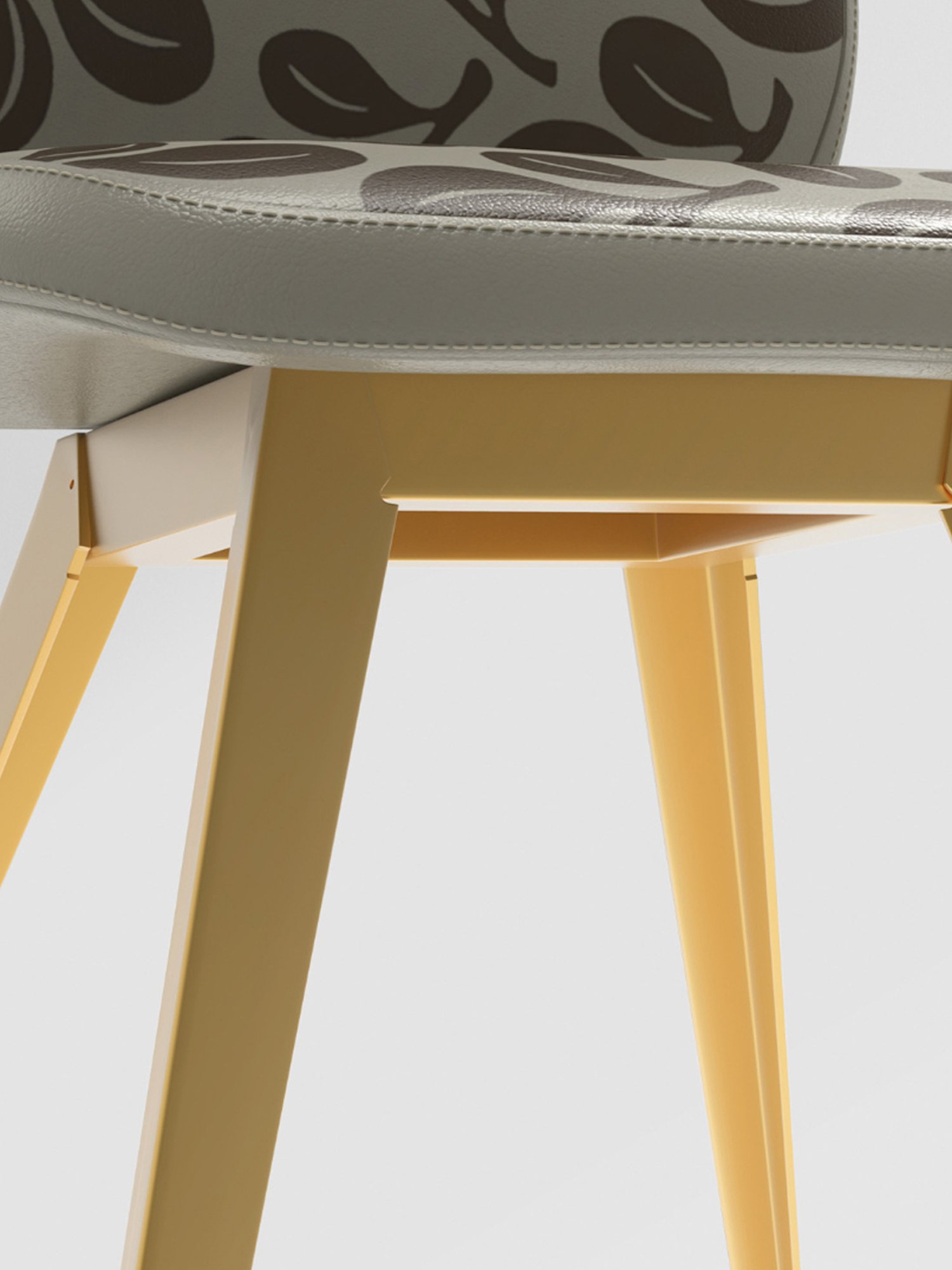 Durian Elanor Modern Brown & Beige Premium Leatherette Dining Chair