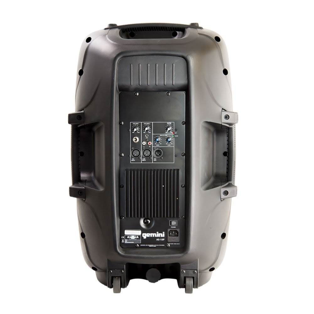 Gemini AS-15P Professional Portable 15" Active Powered PA Loudspeaker Speaker