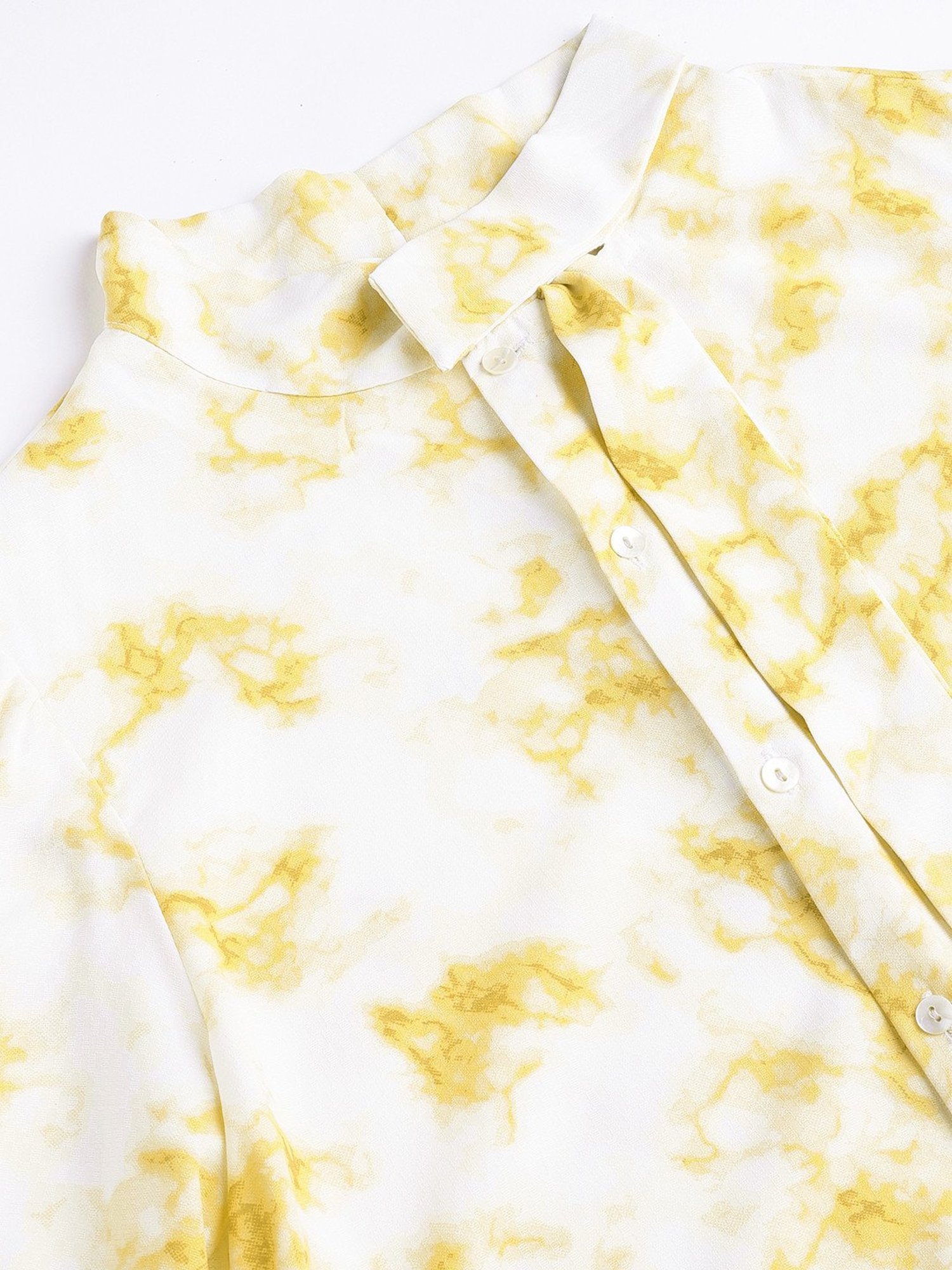 Latin Quarters Yellow Printed Top