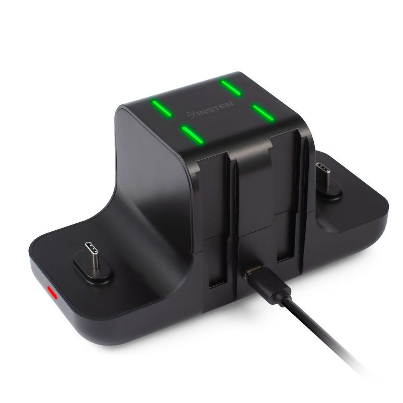 Insten 6-in-1 Charging Station For Nintendo Switch Console, Joycon & Pro Controller, with LED Indicator, Fast USB-C Charger Dock Stand