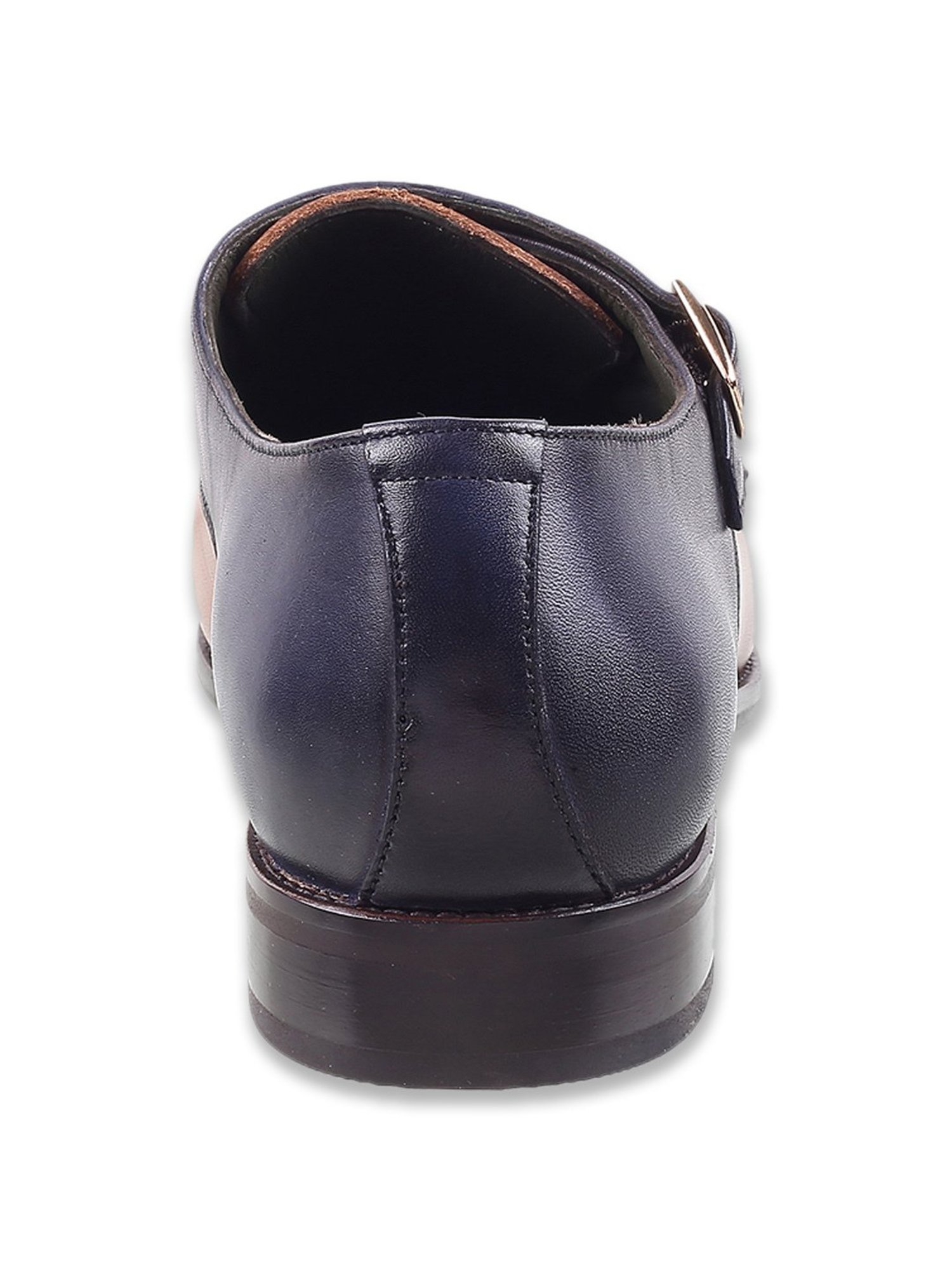 Da Vinchi by Metro Men's Tan & Blue Monk Shoes