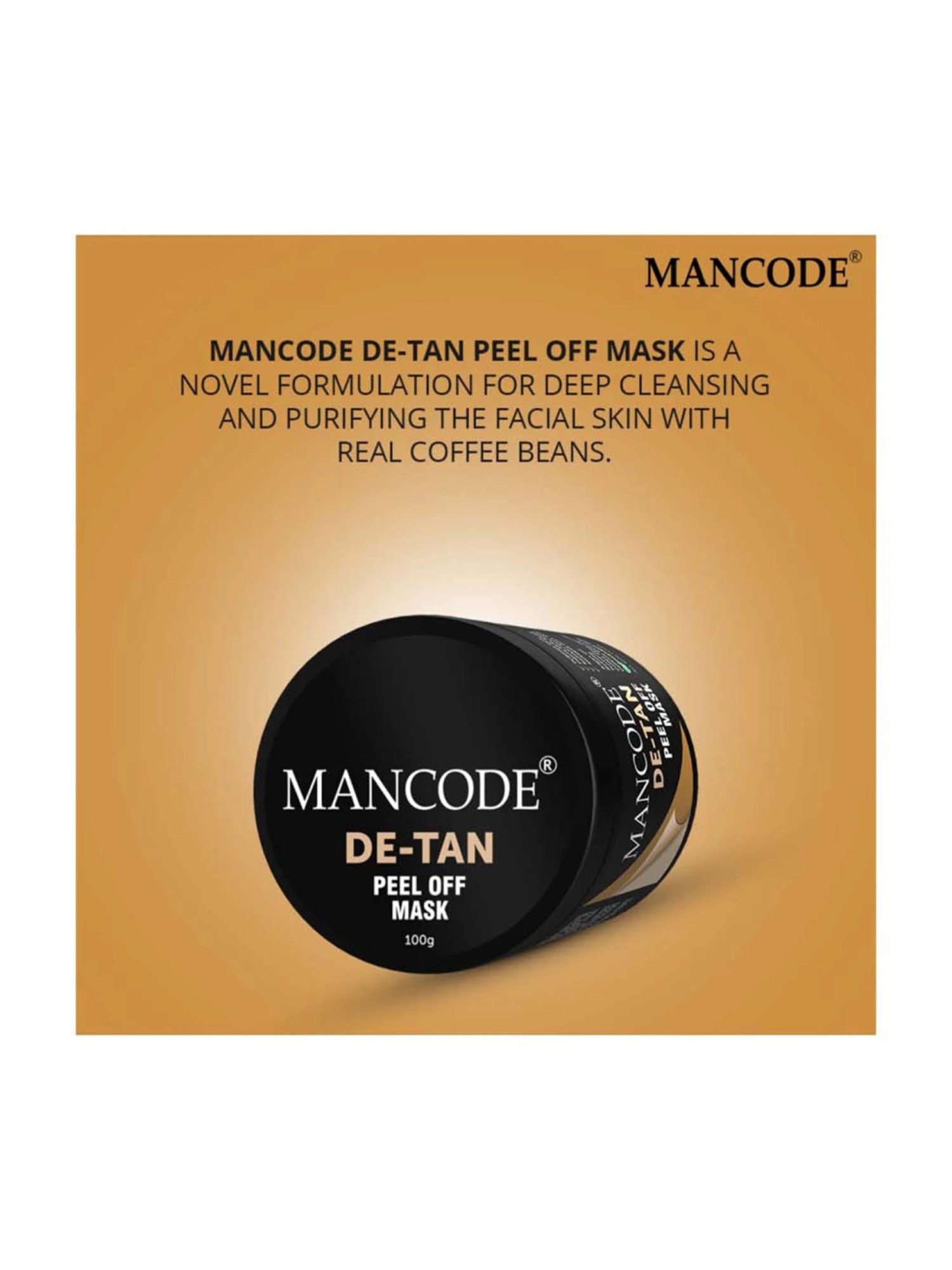 Mancode De - Tan Scrub & Peel off Mask (Pack of 2)