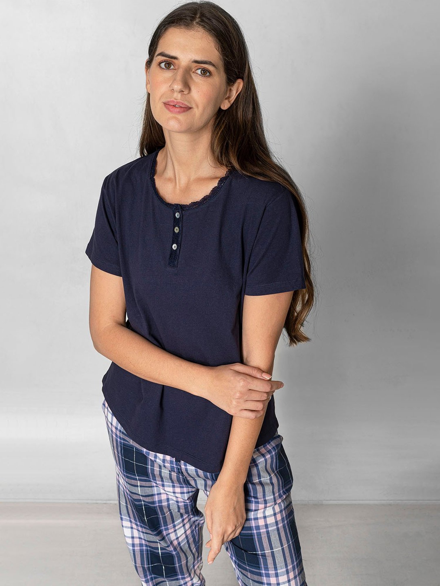 The Calm Collective Navy Textured T-Shirt