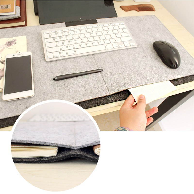 Jansicotek Professional Felt Mouse Pad 2 Layers XL Size 600x300MM Office Desk Mat Fashion Durable Computer Desk Mat Modern Table Felt with Pen Holder for Home Office Use