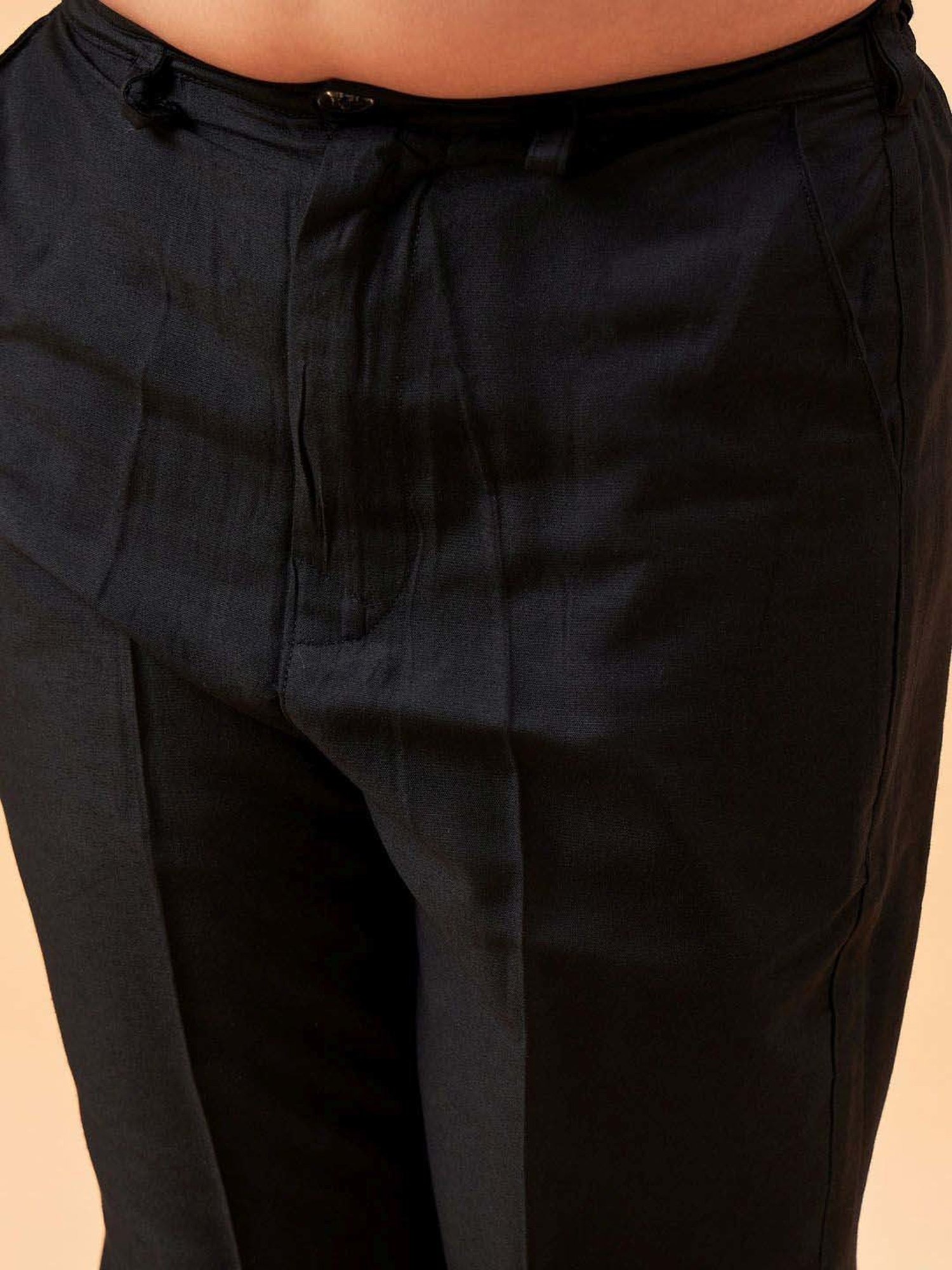 AJ Dezines Kids Black Embellished Full Sleeves Sherwani with Pants