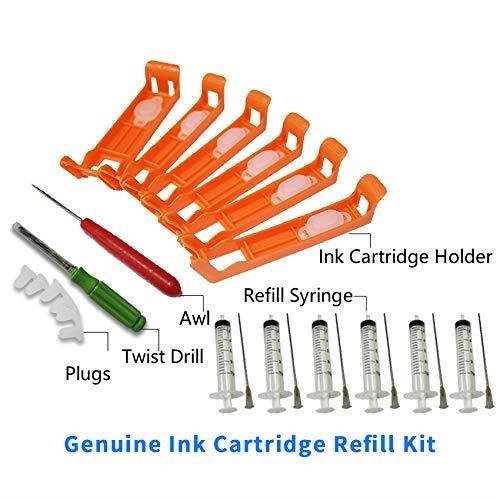 CEYE for Canon PIXMA TS6120 TS6220 TR7520 TR8520 TS9520 TS9521C TS702 TS8120 TS8220 TS9120 Genuine Ink Cartridge Refill Tool Kit 6C