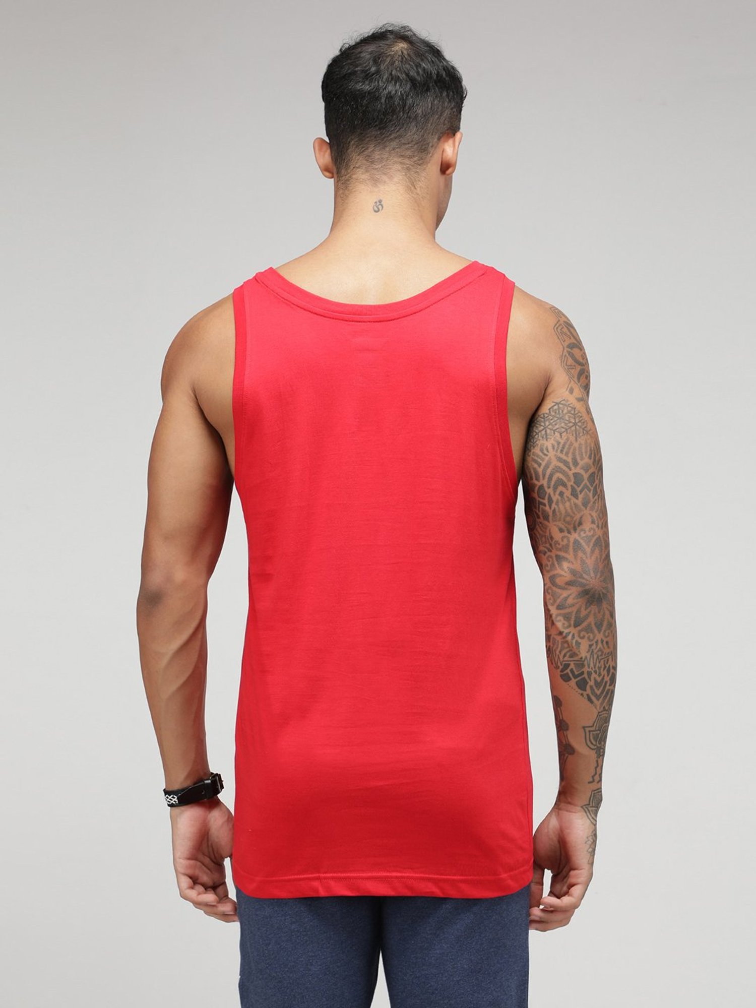 Zoiro Red Regular Fit Graphic Print Vest
