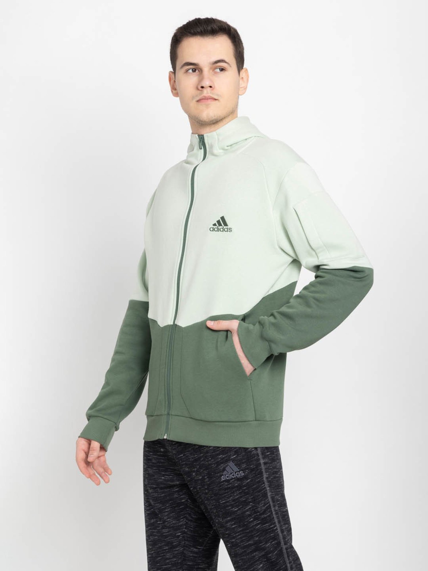 Slowave Teal Regular Fit Sports Hooded Jacket